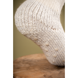 WOOLY-Socks - Wool Socks with Silicone Sole, Light Grey