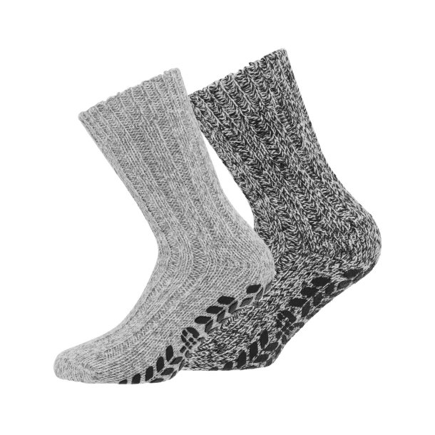 2-Pack Wool-STOP with Silicone Sole, Grey/Anthracite