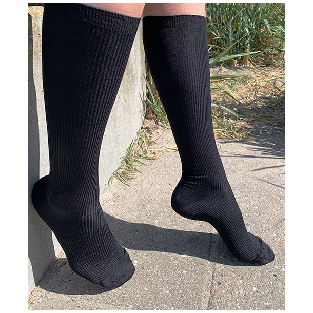 Flystttestrmper i microfiber, svart