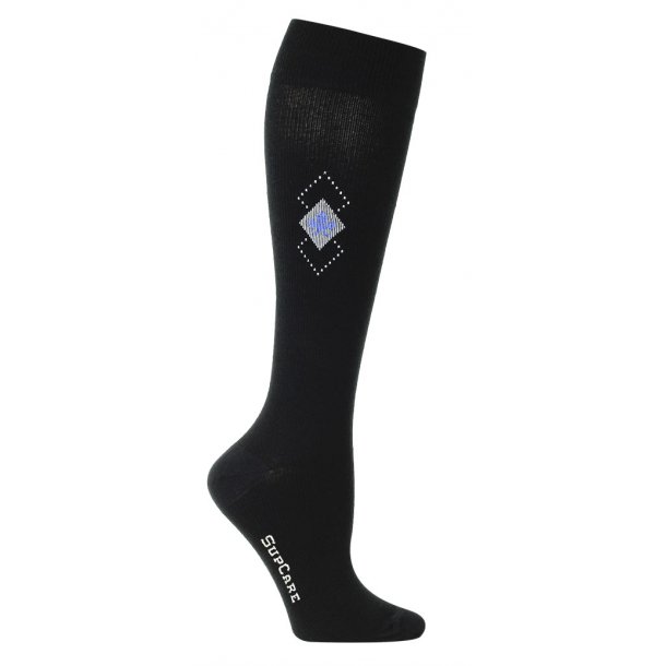Compression Stockings Cotton, Black with Window