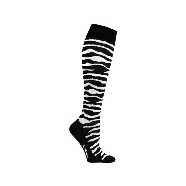 SupCare Compression Stockings Cotton, Black with Zebra Stripes