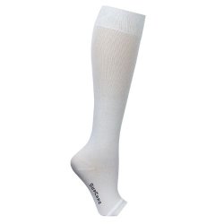 SupCare Compression Stockings Cotton, Open Toe, White