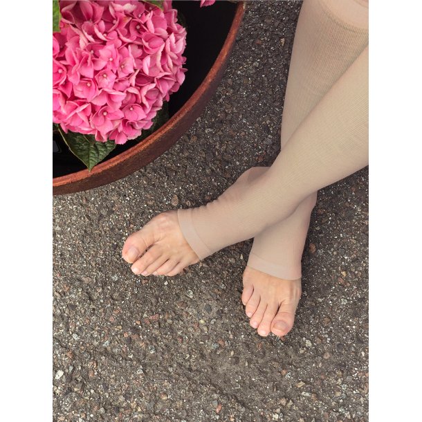 Stttestrmper Bomull, pen T, Beige