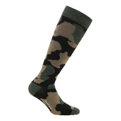 Compression Stockings with Wool, Green Camouflage