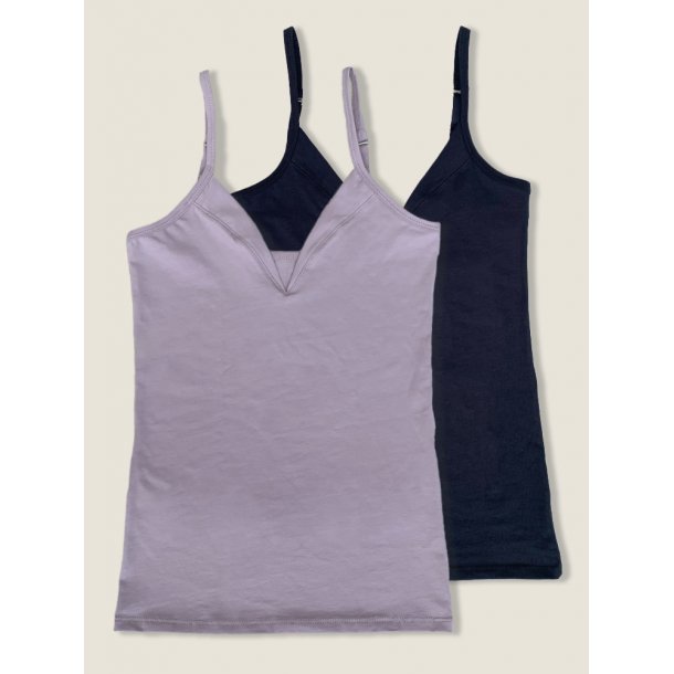 Top, 2 pack, black and lilac
