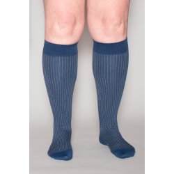 Giftbox 5 Pairs Compression Stockings Bamboo, Rib Weave, EARTH, WIDE CALF