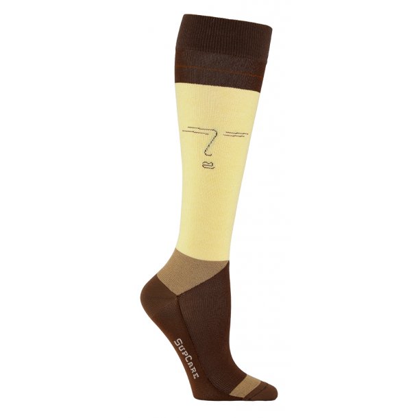 Compression Stockings Bamboo, Yellow/Nature with Face