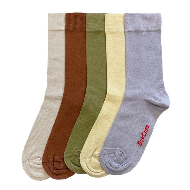 Giftbox 5 Pairs Bamboo Socks without Compression, Color Mix