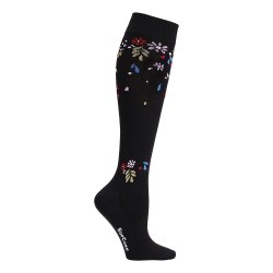 Compression Stockings ECO Cotton, Flower Shower, Black