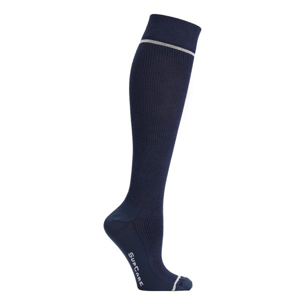 Medical Compression Stockings Class 2, Bamboo and Wool, Navy Blue