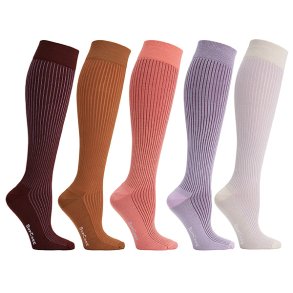 EGNMCR Compression Socks for Women Women Plus Size Thigh High Stockings  Over the Knee Thin Tube Socks Long Sport Tights Casual Striped Leg Warmers  