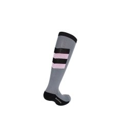 Compression Stockings for Sports, Class 2, Grey and Pastel Pink