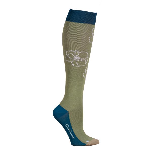 Compression Stockings ECO Cotton, Peony, Dusty Green