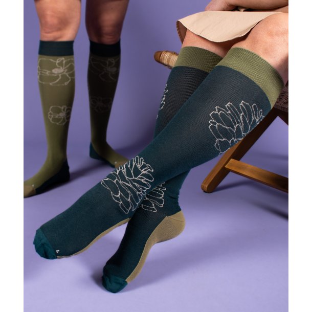 Chaussettes De Contention Albert Kreuz - Compression 10.5 MmHg - Coton Antibactérien - Pour Voyages Et Jambes Légères