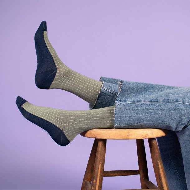 Stttestrmper Bambus, Nlestripet, Grnn/Bl
