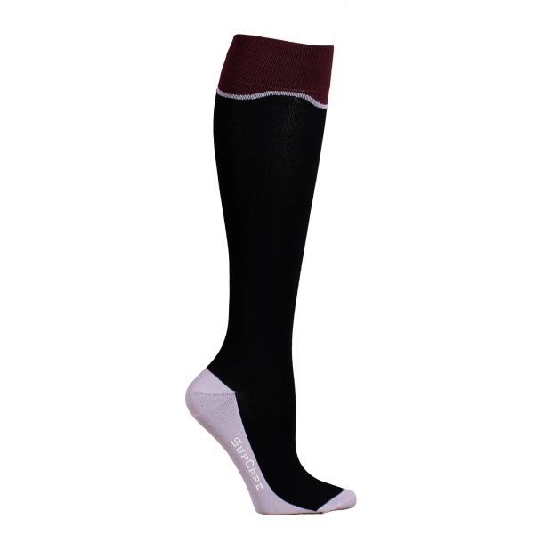 Giftbox 4 Pairs Compression Stockings Bamboo, Wave, WIDE CALF