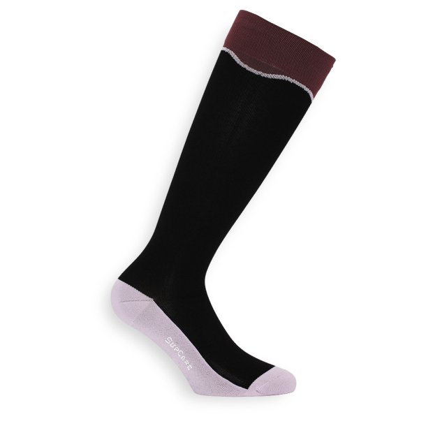 Compression Stockings Bamboo, Wave, Black