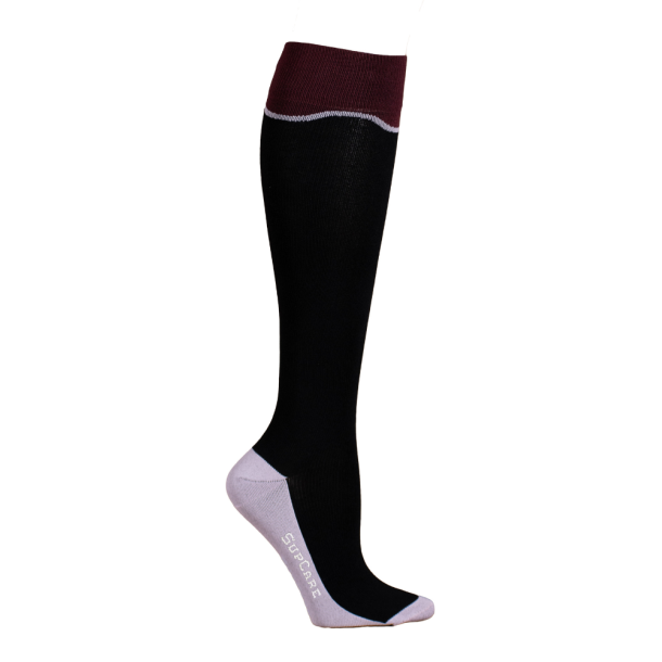 Compression Stockings Bamboo, Wave, Black