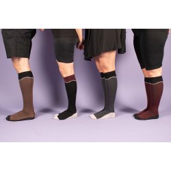 Giftbox 4 Pairs Compression Stockings Bamboo, Wave, WIDE CALF