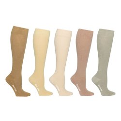 Gaveeske 5 Par St�ttestr�mper Bambus, Rib Weave, DUSTY