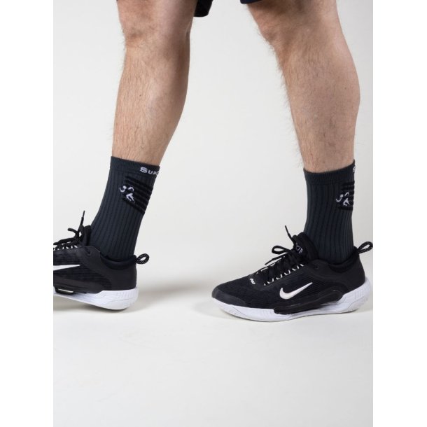 Crew Sports Tennis Compression Socks, Dark Grey