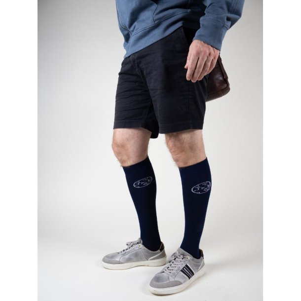 Chaussettes de Contention Bambou, Marine avec Globe et Avion