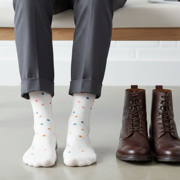 Medisinske Kompresjonsstr�mper, Klasse 2, Krem med Prikker