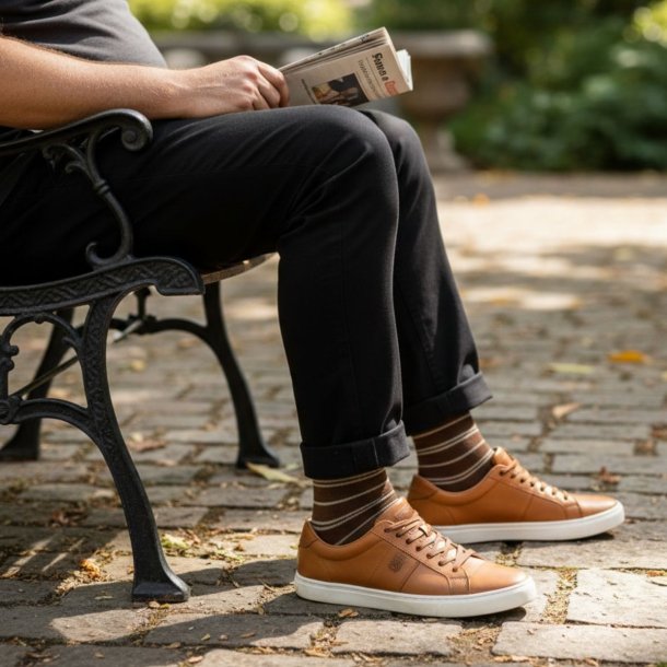 St�ttestr�mper Bambus, Noisette/Beige Stripet