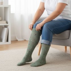 St�ttestr�mper Bambus, Gr�nn med Prikker, BRED MODELL