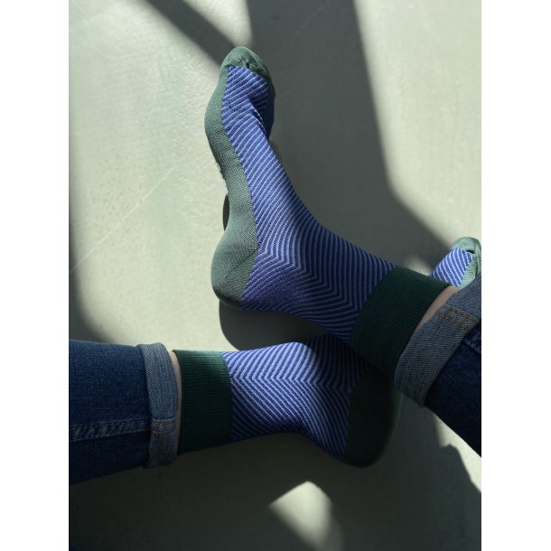 Korte Stttestrmpe Bambus, Herringbone Bl