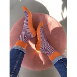 Korte Stttestrmper Bambus, Herringbone Pink