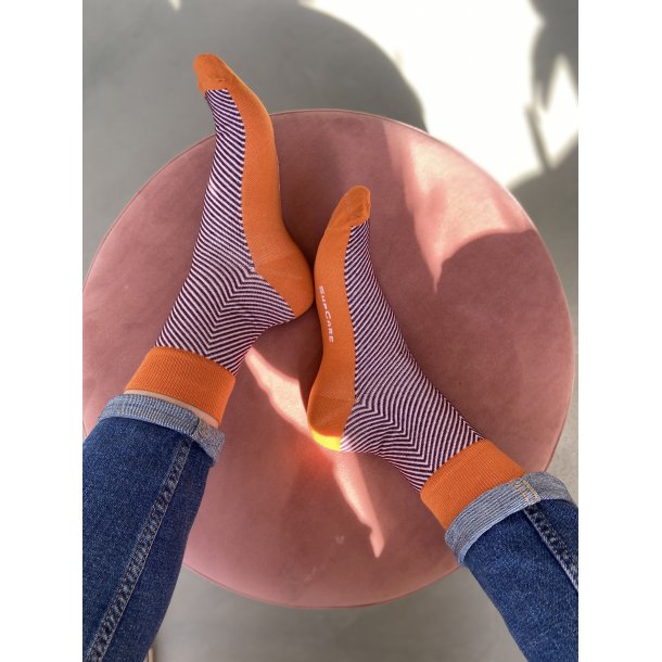 Korte Stttestrmper Bambus, Herringbone Pink