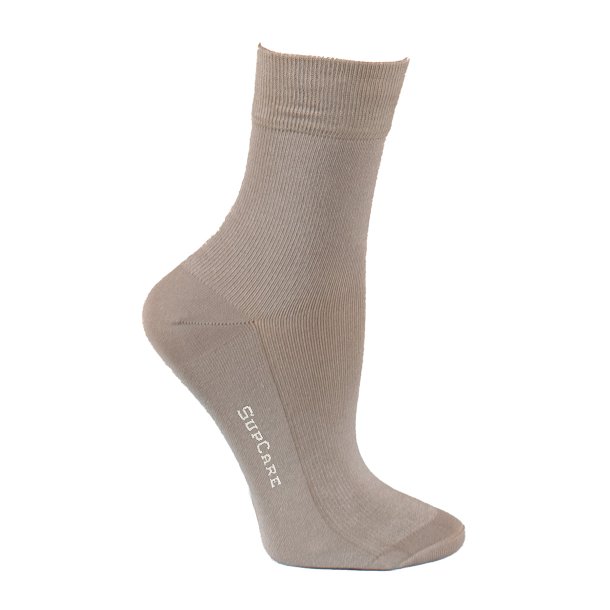 Chaussettes Courtes de Contention Bambou, Beige