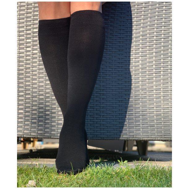 Compression Stockings Wool and Cotton, Business Black
