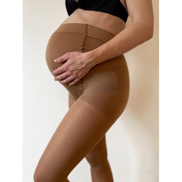 Maternity Compression Tights Microfiber, 140 Denier, Soleil