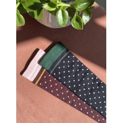 Medical Compression Stockings Class 2, Bordeaux with Dots