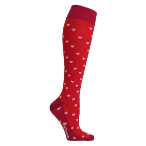 Paquete de 3 calcetines unisex a rayas rojas y azules hasta la rodilla,  Rojo y azul