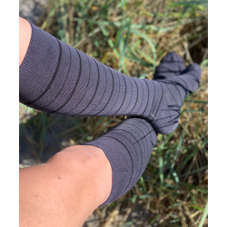 Sttzstrmpfe Bambus, Schwarze Streifen