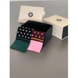 Giftbox 2 Pairs Compression Stockings Bamboo, with Dots