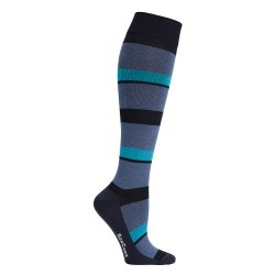 Compression Stockings Cotton, Blue/Turquoise Stripes