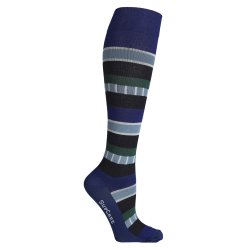 Compression Stockings Cotton, Indie Stripes Blue/Green