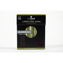 Lange Underbukser for Damer, Bambus, Plomme/lavendel