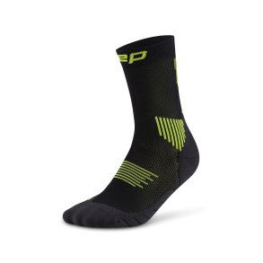 CEP Core Run 5.0 Mid Cut Podkolanwki Uciskowe Sportowe, Czarny/Lime, Męskie