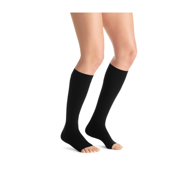 JOBST Opaque RAL Kompressionsstrmpfe, Klasse 2, ohne Spitze, Schwarz