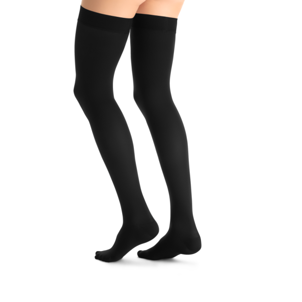 JOBST Opaque US Class 2, Stay-Up Compression Stockings w/Dot Band, Black