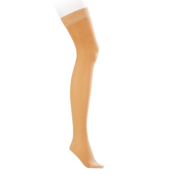 JOBST UltraSheer US Class 2 (20-30 mmHg), Stay-Up Compression Stockings w/Lace Band, Natural