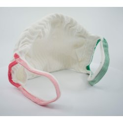 2 Masque facial / protection de la bouche en textile sans coutures.