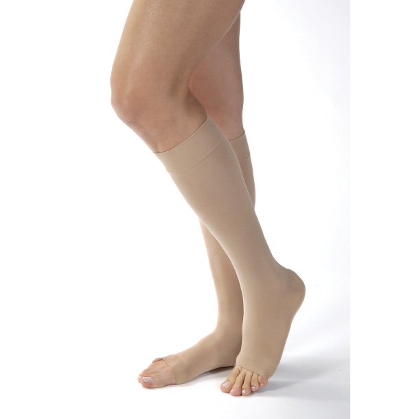 Zip Up Medical Compression Socks Knee High Open Toe Support Stockings  23-32mmHg
