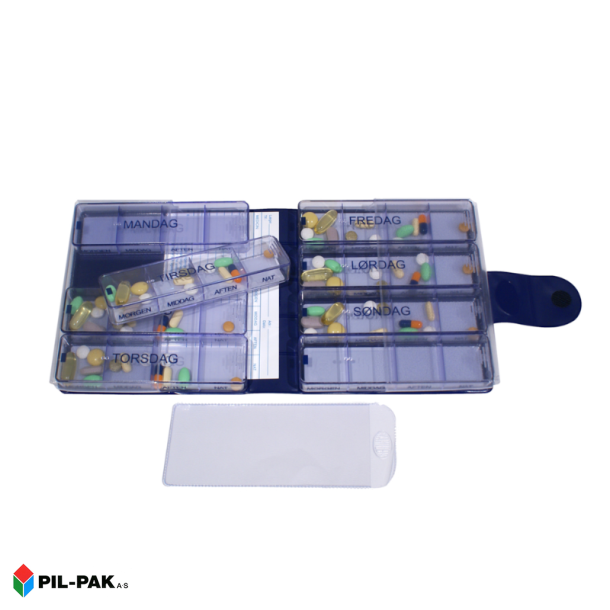 Doseringsske 1-ugest - 7+1 ske i bl plastbog