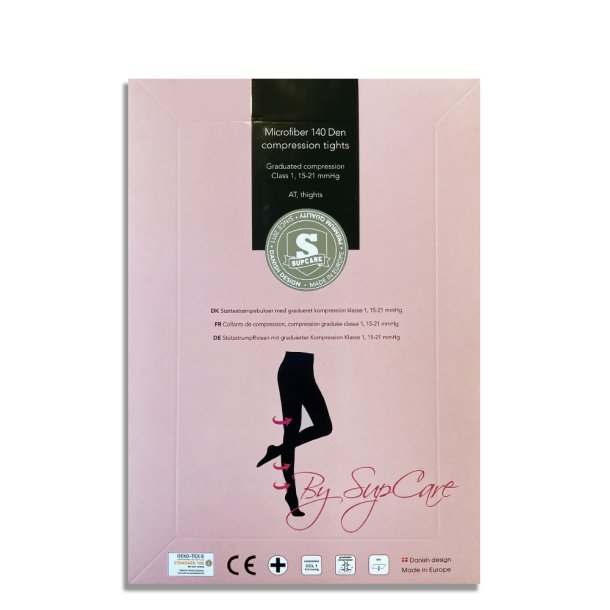 Compression Tights Microfiber 140 Denier, Bordeaux